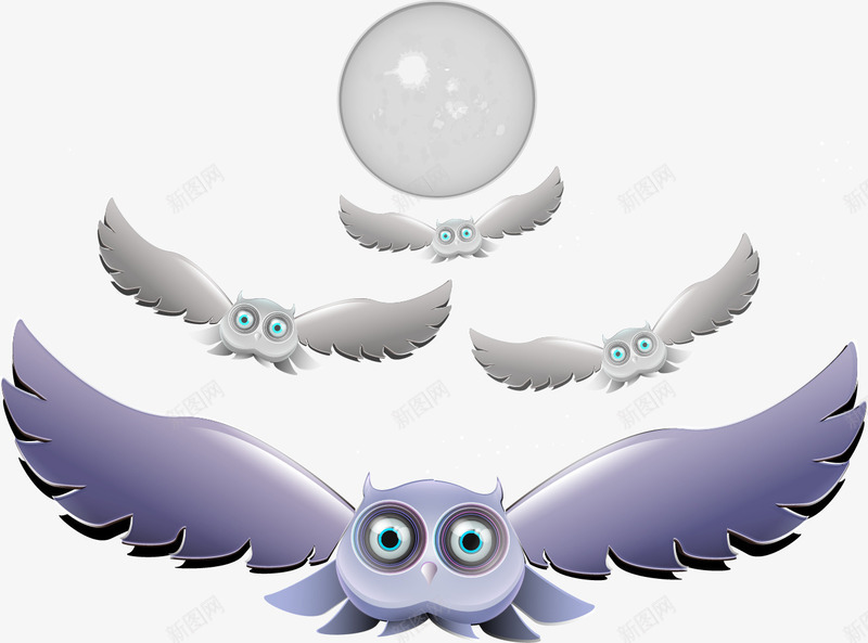 猫头鹰png免抠素材_88icon https://88icon.com 免费矢量下载 动物 夜晚 猫头鹰