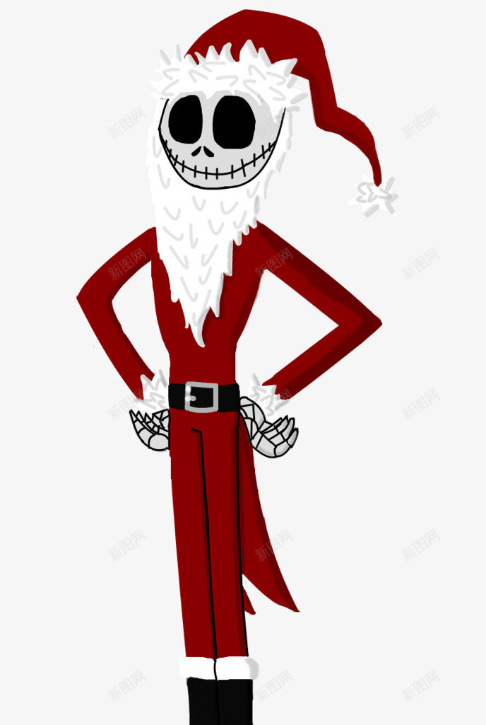 万圣节穿圣诞衣服的骷髅头png免抠素材_88icon https://88icon.com 万圣节 万圣节僵尸 万圣节装扮 圣诞
