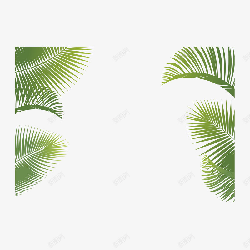 棕榈叶png免抠素材_88icon https://88icon.com 叶子 大片芭蕉叶 棕榈叶 绿叶 芭蕉叶