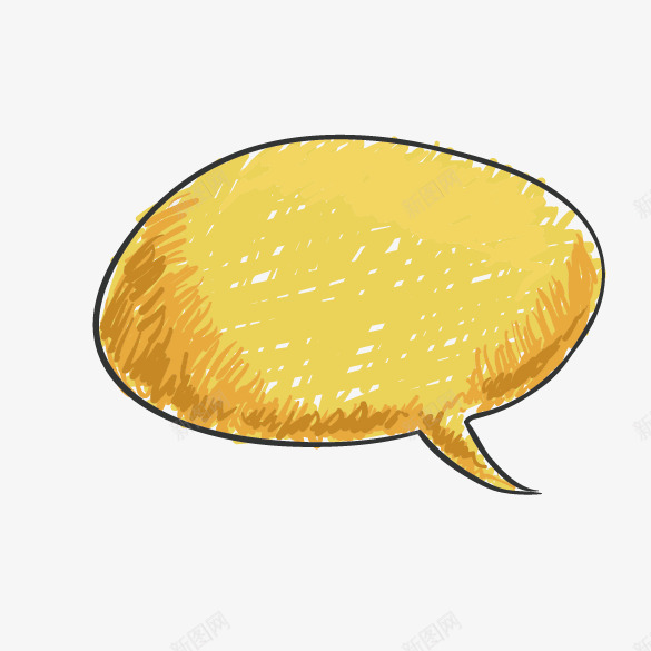 卡通涂鸦对话框矢量图ai免抠素材_88icon https://88icon.com 卡通 对话框 气泡 涂鸦 黄色 矢量图