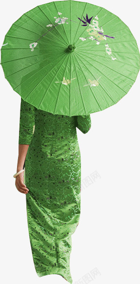 绿色旗袍撑伞美女背影png免抠素材_88icon https://88icon.com 女性背影 撑伞 旗袍 绿色 美女 背影