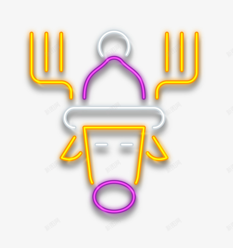 可爱霓虹灯麋鹿边框矢量图ai免抠素材_88icon https://88icon.com 可爱 圣诞节 矢量图 矢量图案 装饰 闪灯边框 霓虹发光 麋鹿