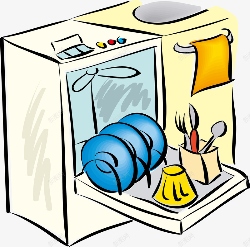 卡通家电消毒机png免抠素材_88icon https://88icon.com 家用电器 家电 家电矢量图 导热 导电 导电体 消毒 消毒柜 电器 碗筷
