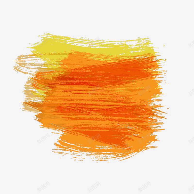 桔色涂鸦画笔png免抠素材_88icon https://88icon.com 桔色 涂鸦 画笔