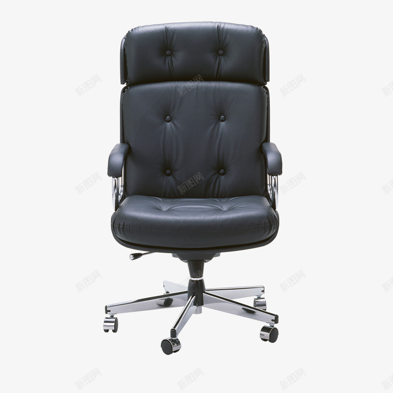 办公用品片png免抠素材_88icon https://88icon.com 皮质 老板椅 舒适 高端 黑色
