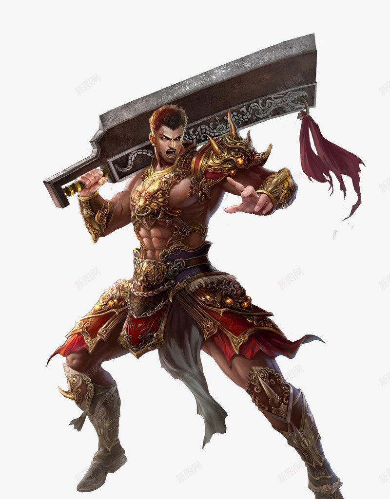 手持大刀威猛男士png免抠素材_88icon https://88icon.com 大刀 威猛 手持 男士