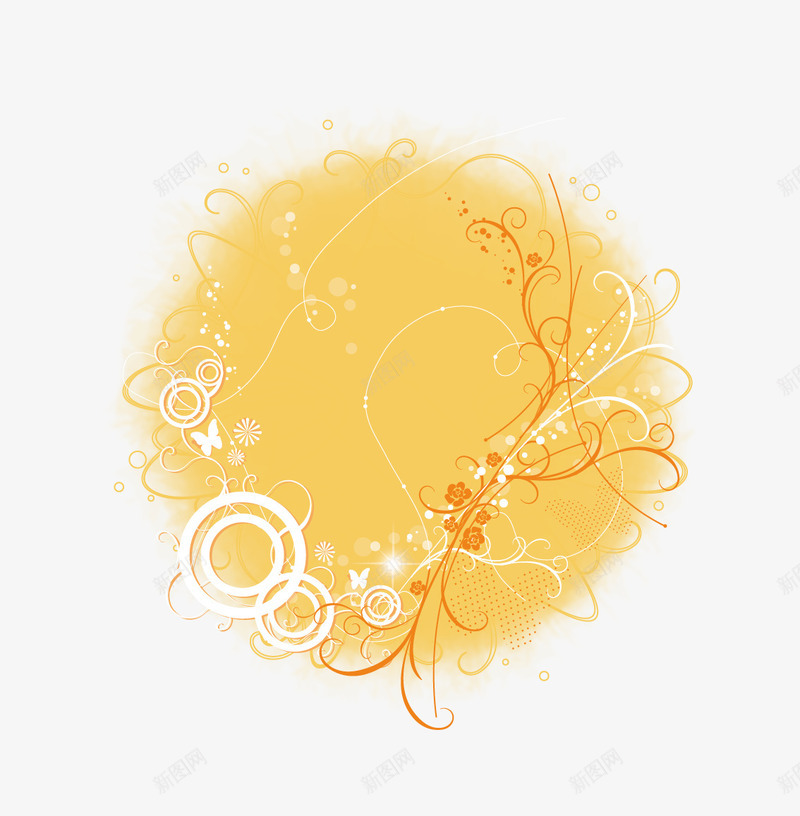 淡雅梦幻花纹矢量图ai免抠素材_88icon https://88icon.com 淡雅梦幻 矢量素材 花卉花纹 矢量图