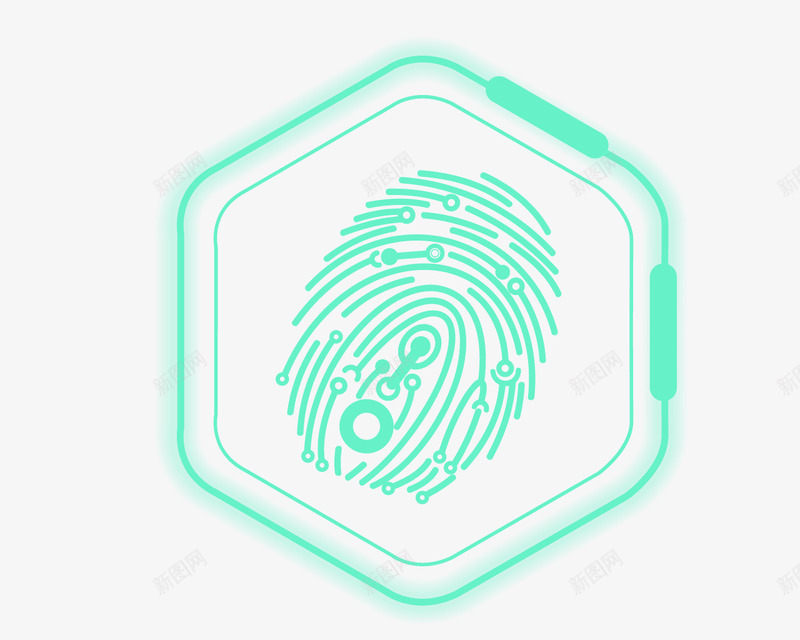 创意蓝色外发光手指印psd免抠素材_88icon https://88icon.com 创意 创意蓝色外发光手指印 外发光 手指印 手指纹 指纹 科技 蓝色