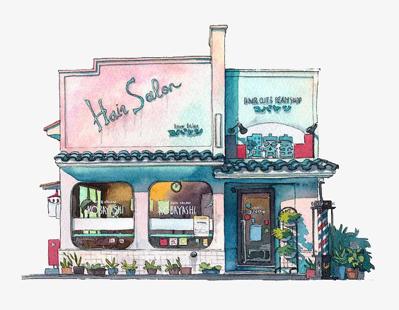 店面png免抠素材_88icon https://88icon.com 卡通 小店 店面 建筑 房子 手绘 插画 文艺 水彩 清新 街景