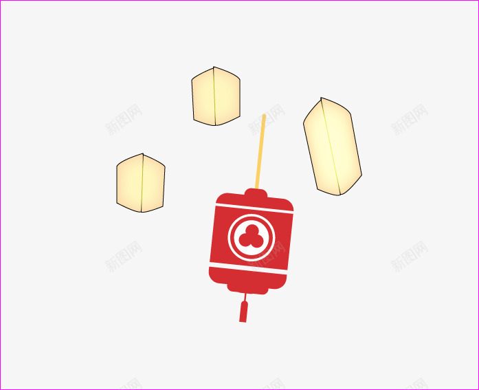 发光的灯笼来了矢量图ai免抠素材_88icon https://88icon.com 中秋节 发光 灯笼 简约 红色 矢量图