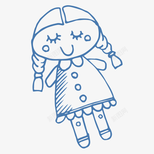 小女孩鹿简笔画png免抠素材_88icon https://88icon.com 卡通 手绘 涂鸦 简笔画