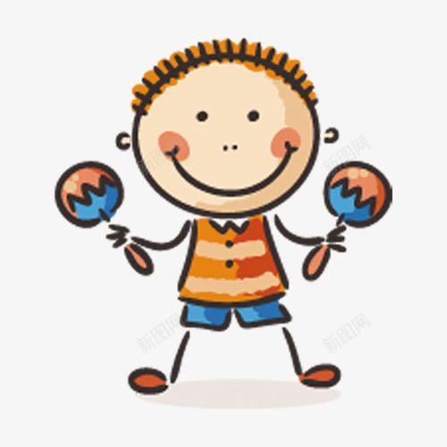 拿着沙锤的人物png免抠素材_88icon https://88icon.com 儿童节 手绘 校园文化艺术节 沙锤 演出 玩沙锤 表演