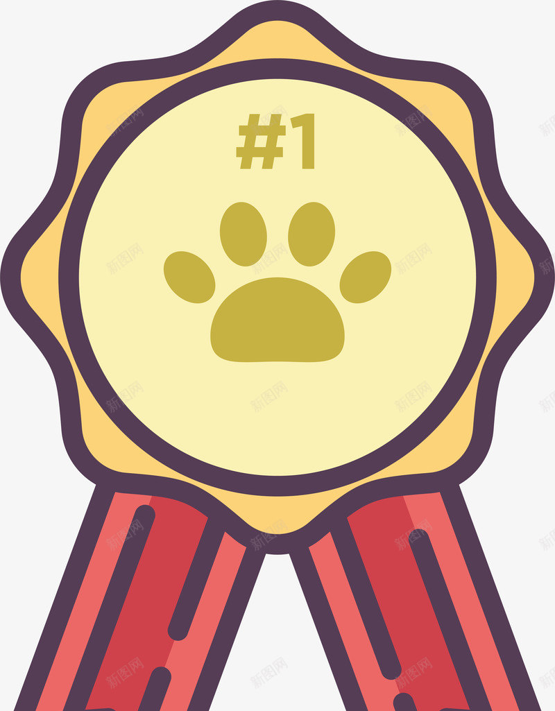 卡通扁平化勋章徽章png免抠素材_88icon https://88icon.com 勋章 卡通 宠物狗狗 徽章 矢量图案 饲养用品