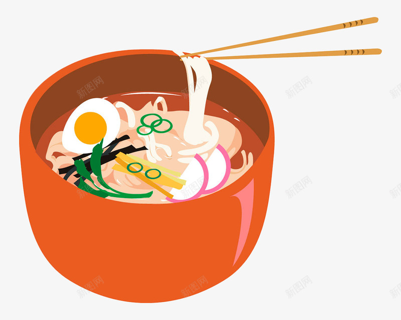 手绘面条png免抠素材_88icon https://88icon.com 吃食 热汤面 简约手绘 美食 美食涂鸦 葱花 面条 食物