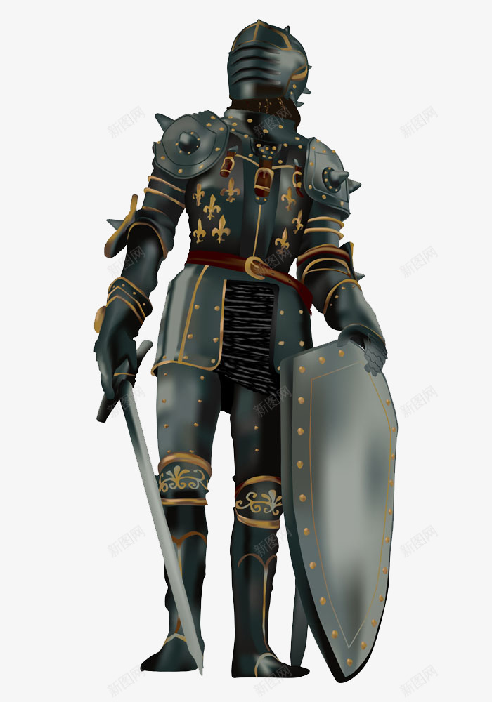 战士png免抠素材_88icon https://88icon.com 大刀 将军 战甲 盾牌