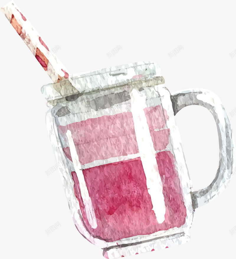 手绘水彩冷饮矢量图eps免抠素材_88icon https://88icon.com 冰镇果汁 冷饮 手绘风 水彩冷饮 矢量素材 矢量图