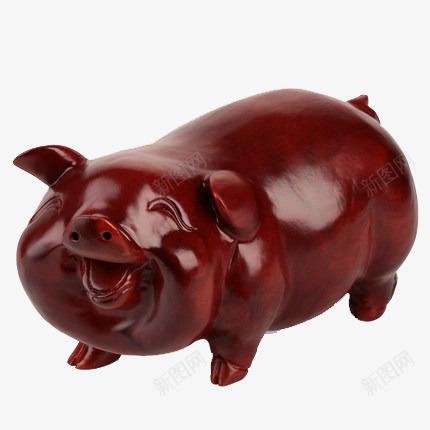 红木猪摆件png免抠素材_88icon https://88icon.com 家居 工艺品 木雕 猪 红木 雕刻 风水摆件