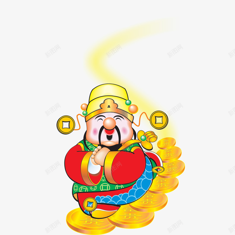 财神爷png免抠素材_88icon https://88icon.com 中国风 卡通财神 吉祥元素 春节元素 神仙 装饰饰品 财神爷