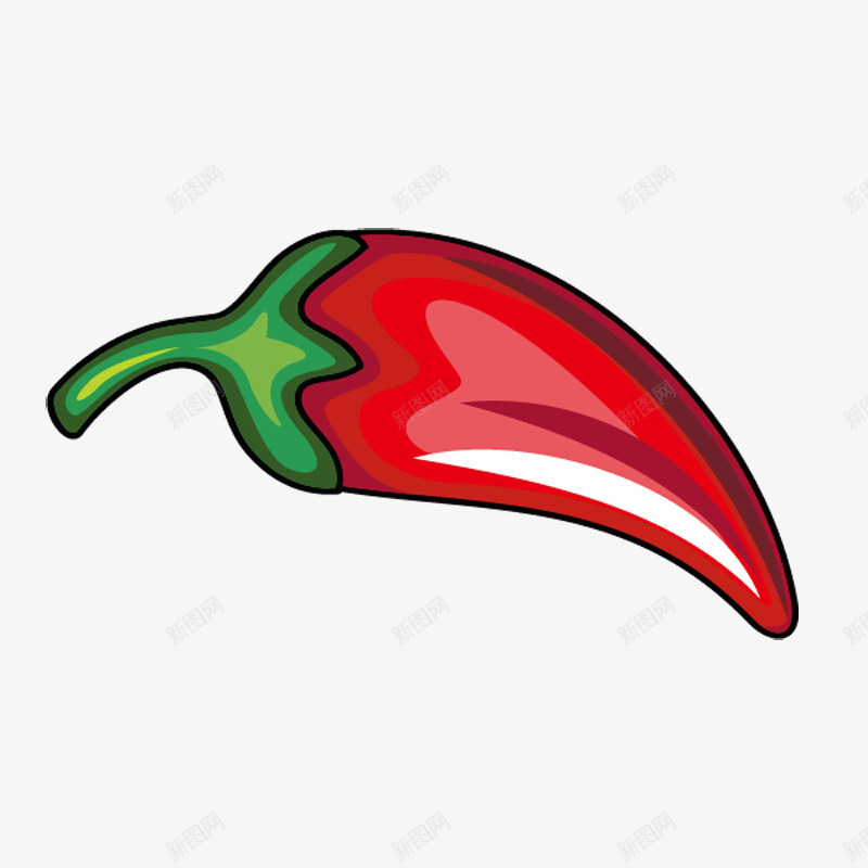 卡通手绘辣椒红色png免抠素材_88icon https://88icon.com 卡通 手绘 红色 辣椒