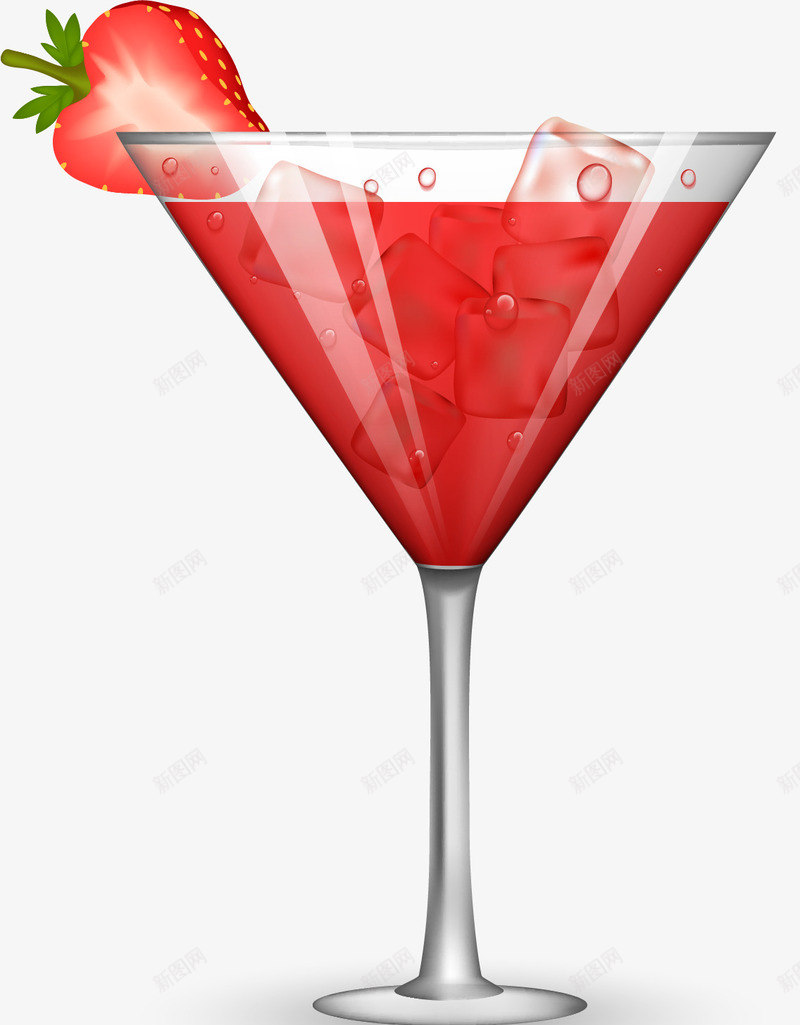 手绘草莓汁png免抠素材_88icon https://88icon.com 手绘 草莓汁 酒杯 鸡尾酒