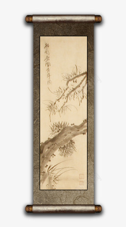 复古水墨卷轴画png免抠素材_88icon https://88icon.com 卷轴 复古 复古水墨卷轴画 水墨 画