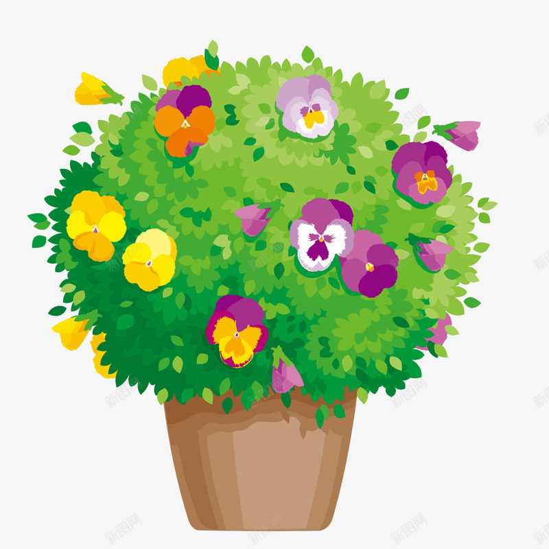 彩色的蝴蝶兰花卉矢量图ai免抠素材_88icon https://88icon.com 植物 盆栽 绿色 花卉 花店 花朵 蝴蝶兰 矢量图