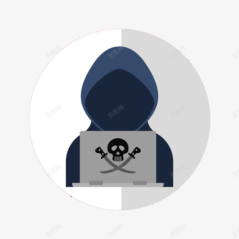 黑客电脑png免抠素材_88icon https://88icon.com 安全警告 电脑病毒 美元 黑客 黑客小人