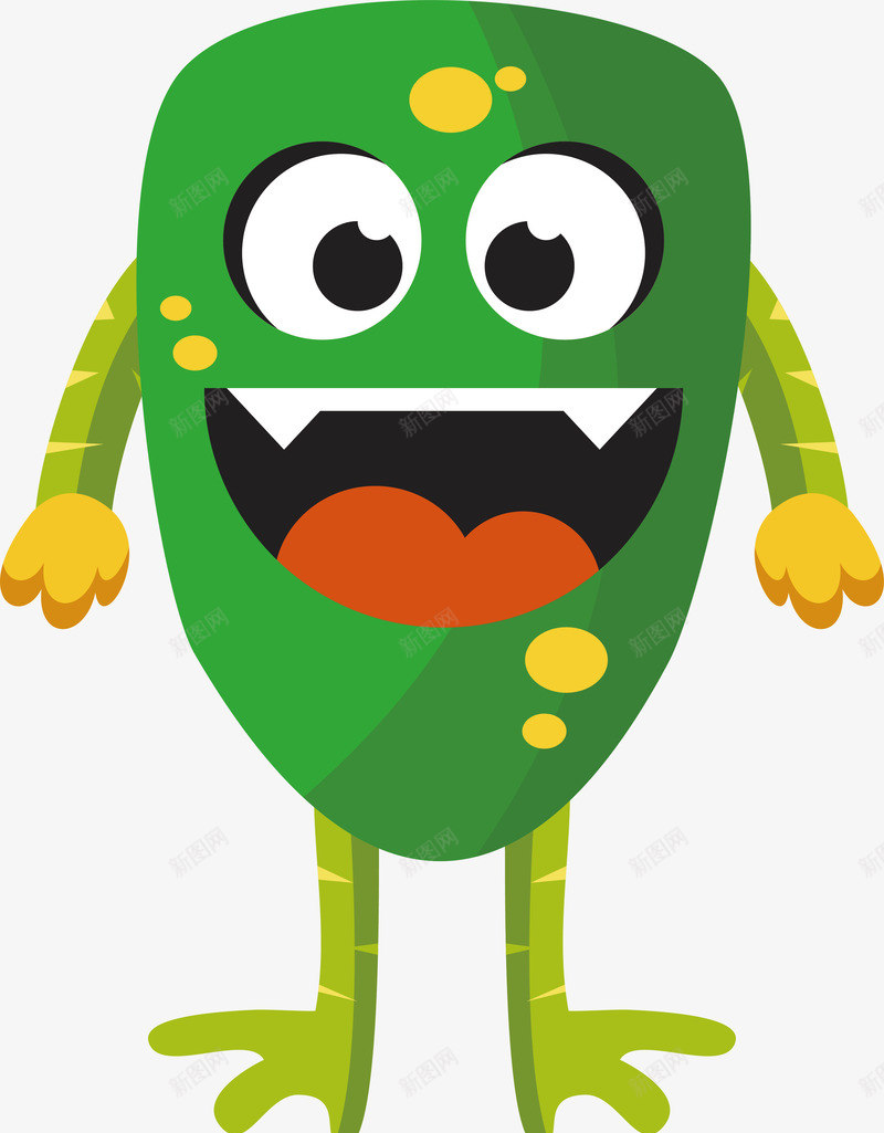 可爱绿色小怪物矢量图ai免抠素材_88icon https://88icon.com 创意绿色小怪物 动物 卡通小动物 可爱 小动物 小怪物 怪兽 毛球小动物 矢量图 绿色妖怪 表情