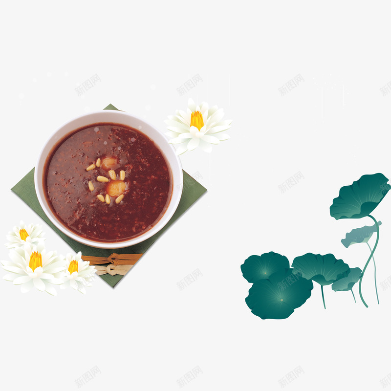 荷叶莲子粥png免抠素材_88icon https://88icon.com 八宝粥 养生粥 荷叶粥 莲子粥