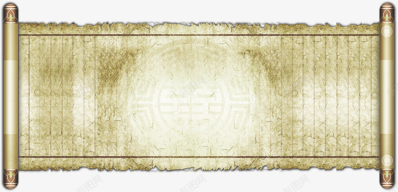 黄褐色简约卷轴装饰图案png免抠素材_88icon https://88icon.com 免抠PNG 卷轴 简约 装饰图案 黄褐色
