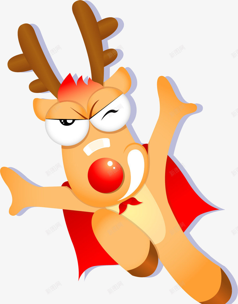 奇怪驯鹿png免抠素材_88icon https://88icon.com 动物 圣诞节 鬼脸