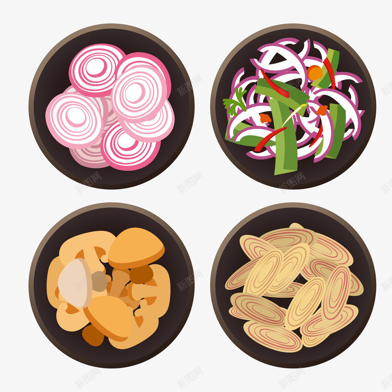 手绘洋葱辣椒大葱调料盘矢量图eps免抠素材_88icon https://88icon.com png手绘 一捆 免抠图 大葱 洋葱 矢量图 调料盘 辣椒 青色