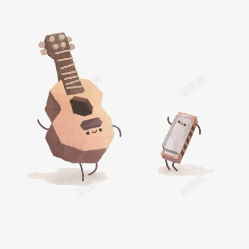 几何形状的吉他和口琴png免抠素材_88icon https://88icon.com 乐器 几何形状 口琴 吉他