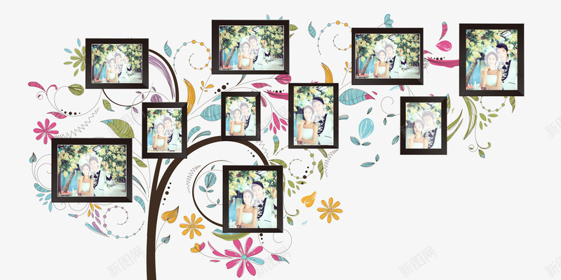 花树藤曼照片墙png免抠素材_88icon https://88icon.com 照片墙 花卉 藤曼