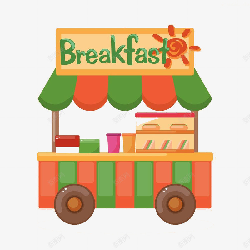 卡通手绘早餐车png免抠素材_88icon https://88icon.com 卡通 卡通手绘 吃饭 商店 店铺 房子 早餐 早餐店 早餐车 早饭