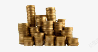 一堆金币png免抠素材_88icon https://88icon.com 一堆 整齐 硬币 财富 金币 钱财