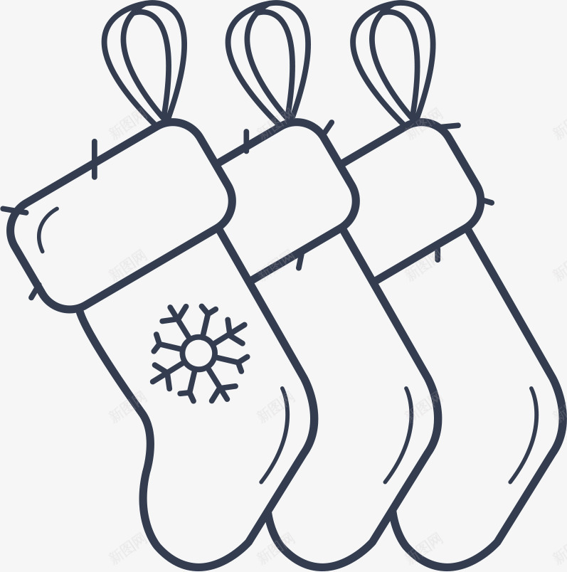 手绘可爱圣诞老人袜子png免抠素材_88icon https://88icon.com 可爱 圣诞老人 袜子