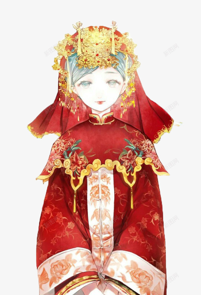 凤冠霞帔png免抠素材_88icon https://88icon.com 中国风 中国风红嫁衣新娘 人物 凤冠霞帔 古代 古装 古风 嫁衣 宫廷 手绘 新娘 皇妃 美女