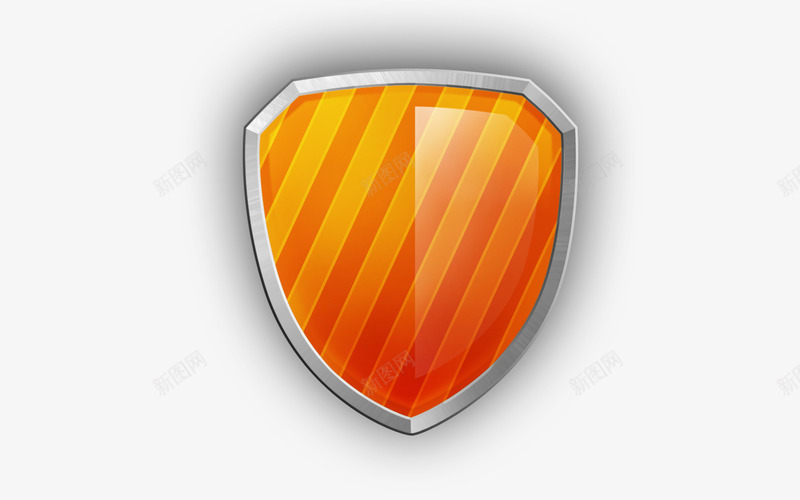 橙色盾牌png免抠素材_88icon https://88icon.com 卡通盾牌 橙色 防御