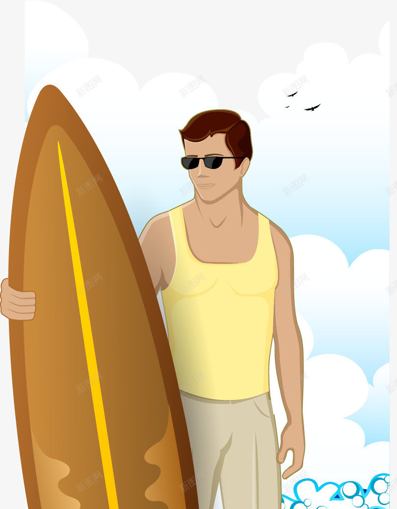 帆船与男人卡通矢量图ai免抠素材_88icon https://88icon.com 手绘帆船 手绘男人 海边的人 矢量人物 矢量图