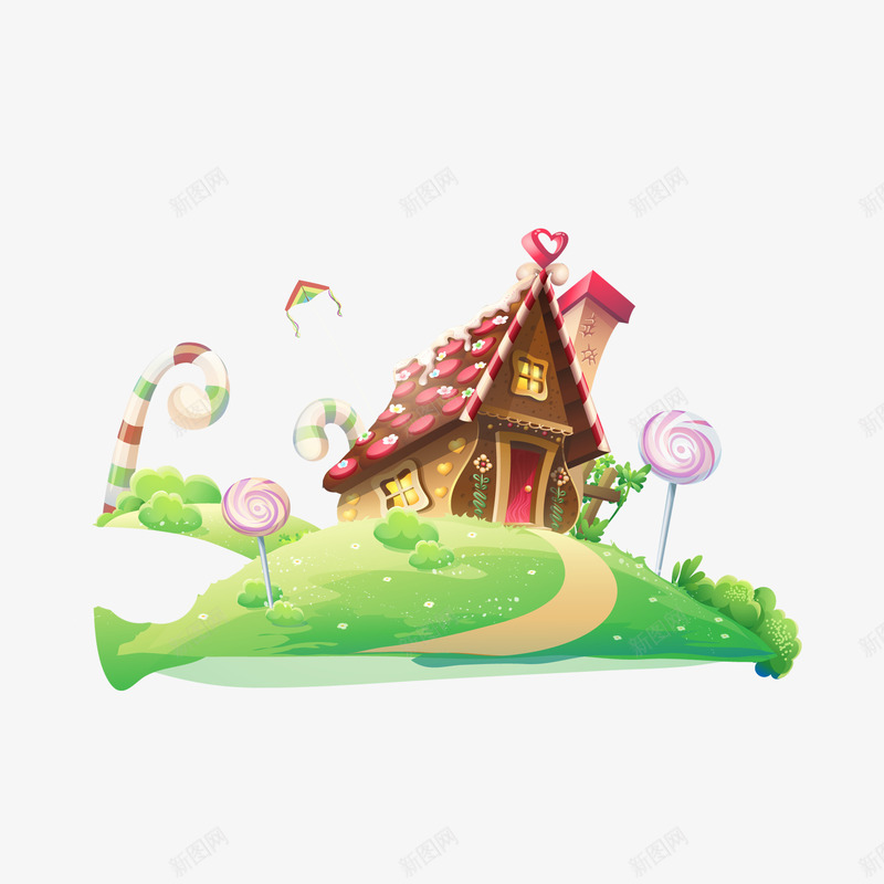 彩色糖果屋png免抠素材_88icon https://88icon.com 卡通糖果房子 插画 甜蜜糖果屋