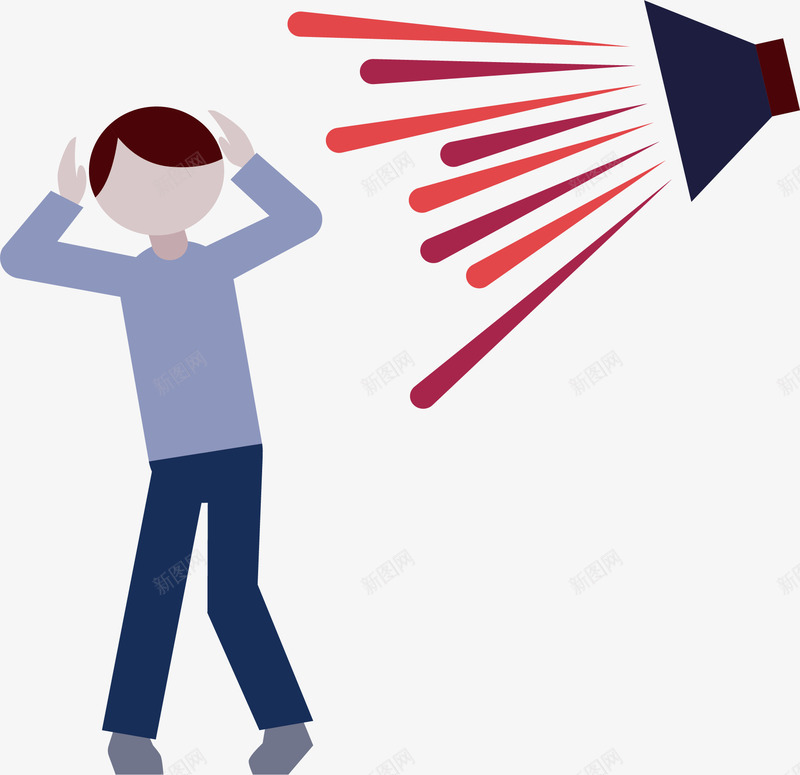 噪声环境污染矢量图eps免抠素材_88icon https://88icon.com 噪声 噪声污染 大喇叭 生活质量 矢量素材 矢量图