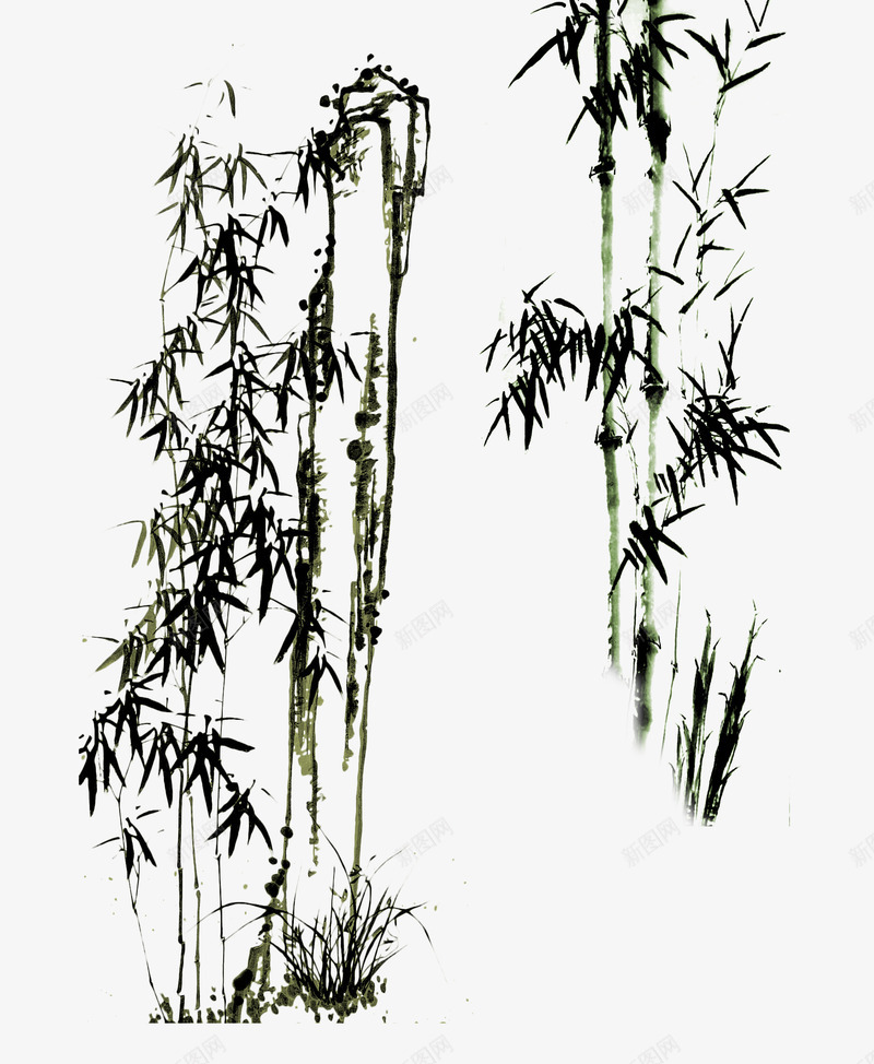 中国水墨风描画竹林png免抠素材_88icon https://88icon.com 中国风 水墨中国 水墨风 竹子 竹子素材 竹林剪影