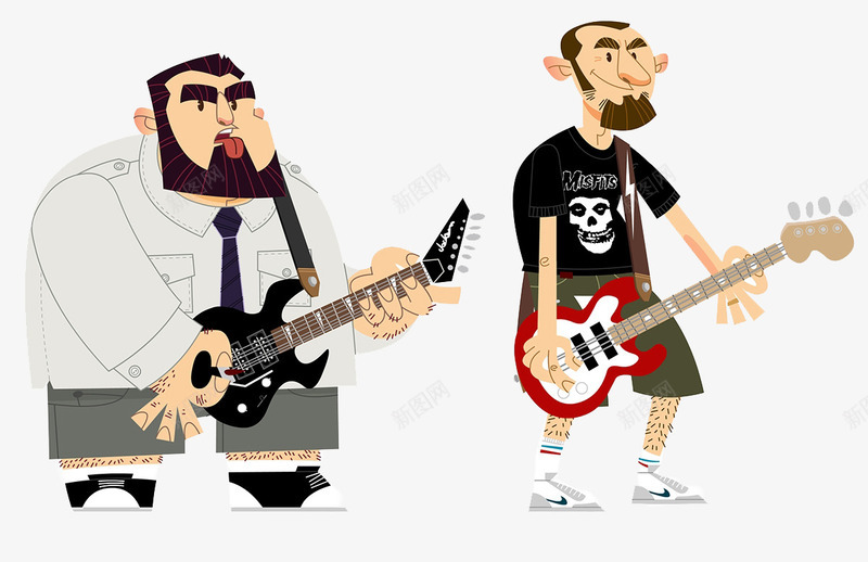 弹吉他的人png免抠素材_88icon https://88icon.com Q版 卡通 嘻哈 插画 暗黑系 涂鸦 潮流 潮牌 美式漫画 美漫 街头涂鸦