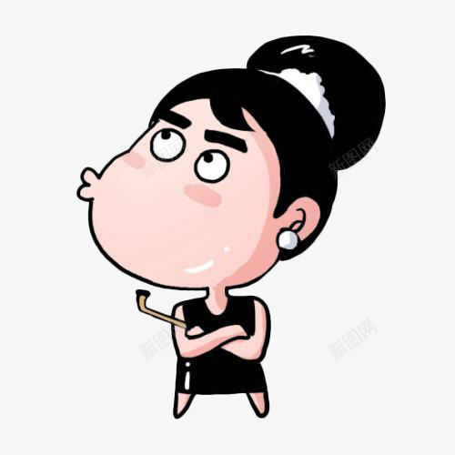 卡通撅嘴奥黛丽郝本png免抠素材_88icon https://88icon.com 卡通 可爱 复古 头像 奥黛丽郝本 撅嘴 生气 萌萌哒 表情