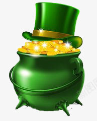 金币png免抠素材_88icon https://88icon.com 帽子 绿色 聚宝盆 聚宝盆图 财富 金钱