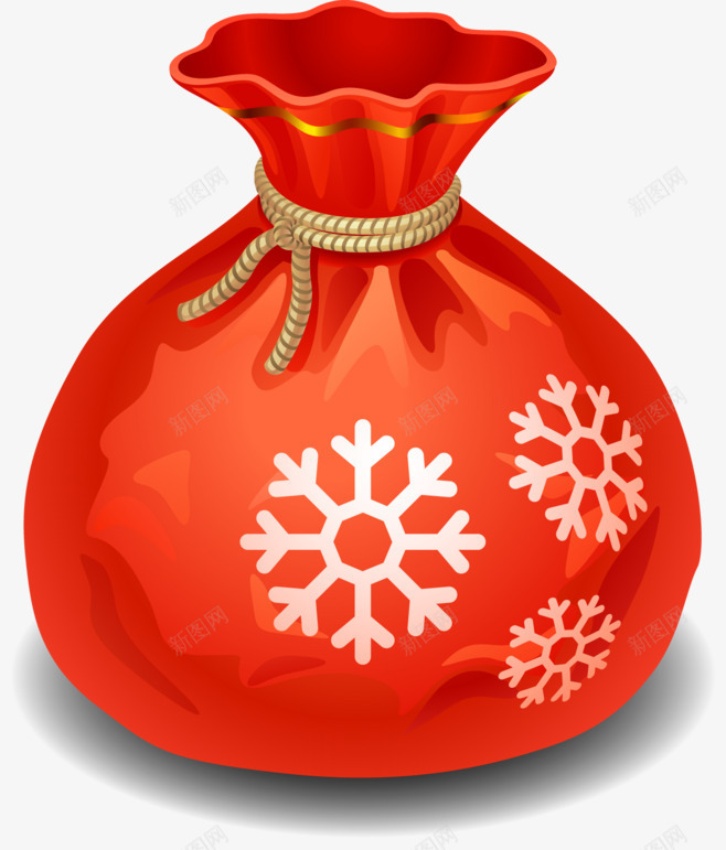 手绘圣诞节圣诞老人的礼物袋png免抠素材_88icon https://88icon.com 圣诞老人 圣诞节 礼物