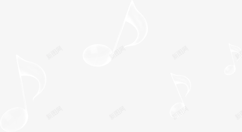 白色可爱音符装饰png免抠素材_88icon https://88icon.com 可爱 白色 装饰 音符