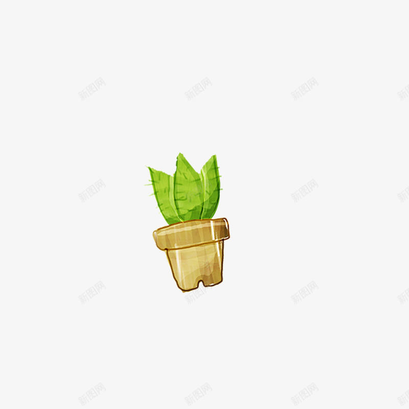 手绘芦荟盆栽png免抠素材_88icon https://88icon.com 手绘 盆栽 芦荟