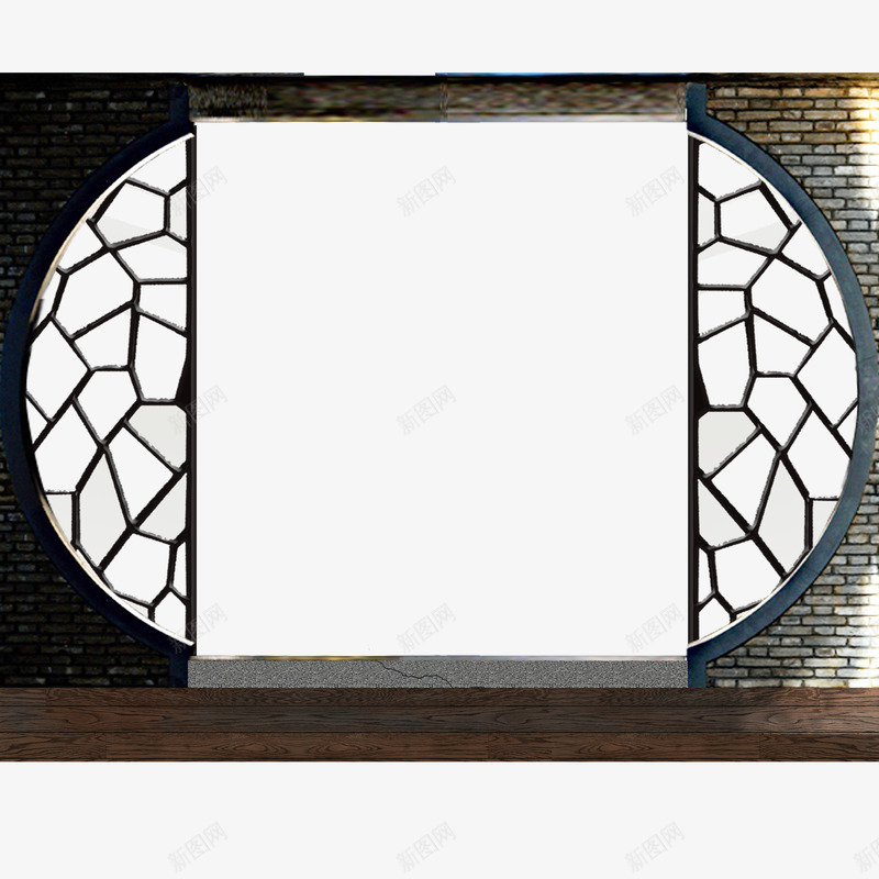 黑色中国风节日装饰png免抠素材_88icon https://88icon.com 中国风 二十四节气 印章 清明 艺术 装饰 门框 黑色